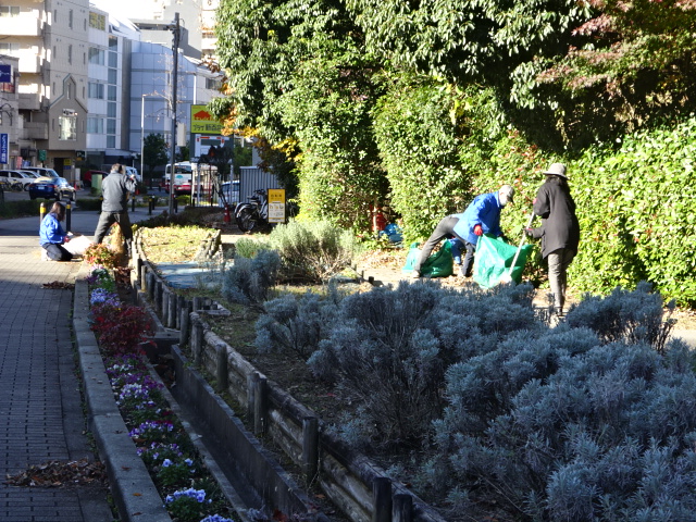 ボランティア活動中